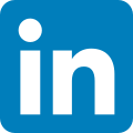 Blauw logo van LinkedIn