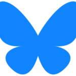 Blauwe vlinder met eenvoudige vormen