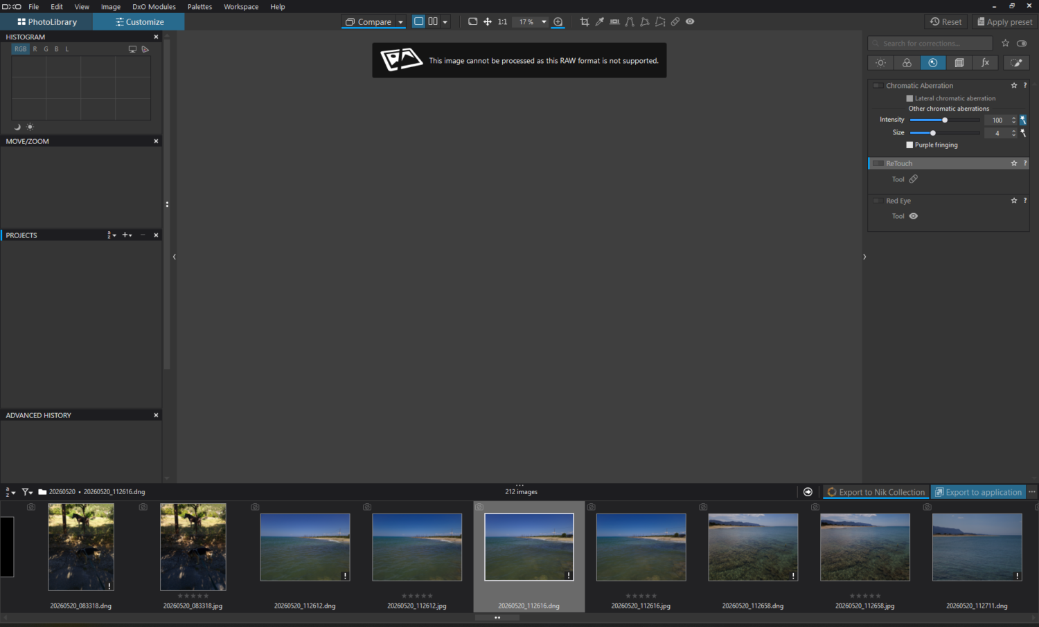 Foto-editor met lege werkruimte