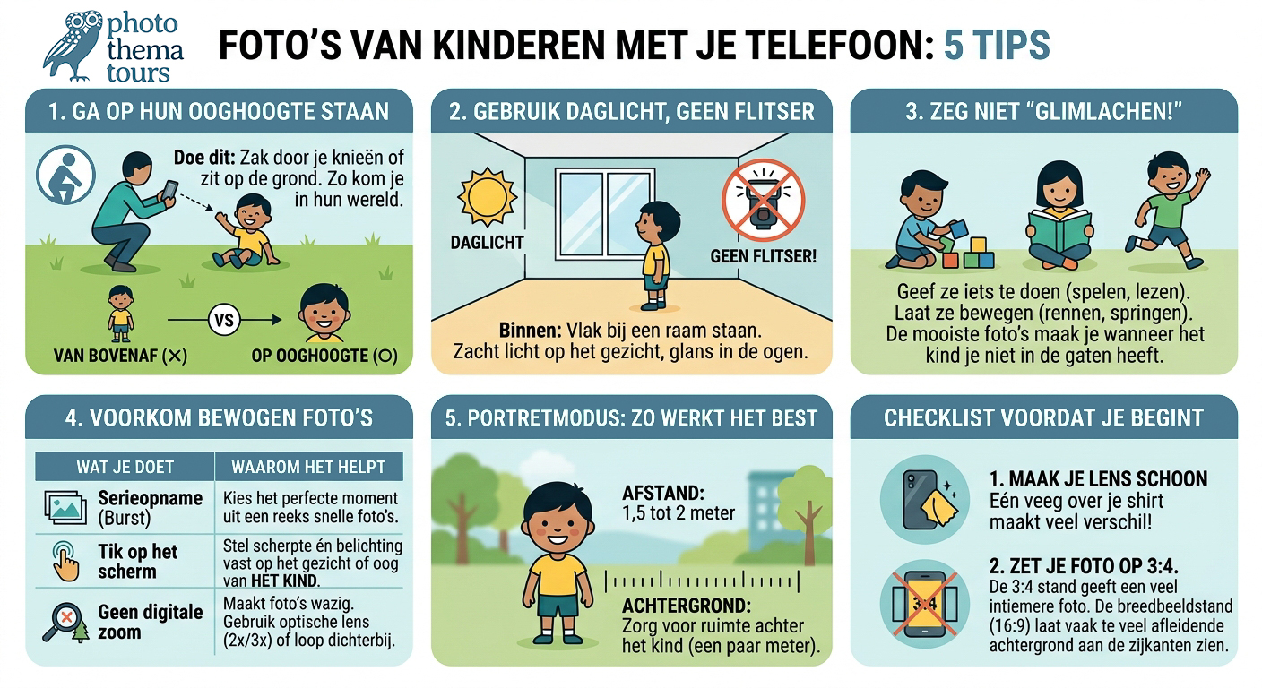 Spiekbriefje: kinderen fotograferen