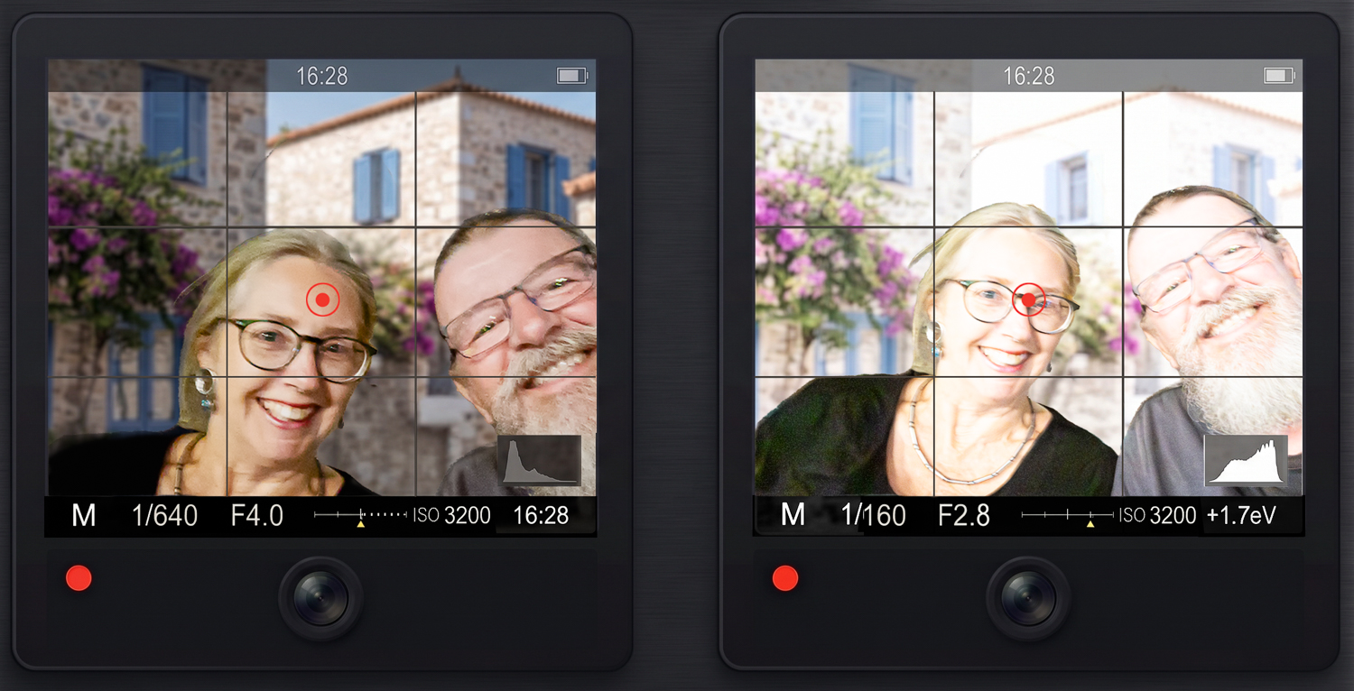 Twee mensen poseren voor camera